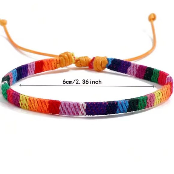 12 Colorful Woven Friendship Bracelets - Picture 5 of 5